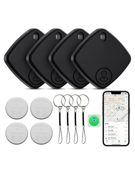 Etiqueta de Rastreo Bluetooth FYSCKEJI - Paquete de 4, IP67 Etiqueta de Rastreo Bluetooth FYSCKEJI - Paquete de 4, IP67