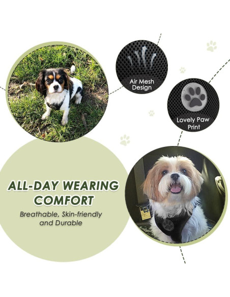 Arnés de Perro Lukovee Ajustable para Auto Negro Mediano Arnés de Perro Lukovee Ajustable para Auto Negro Mediano