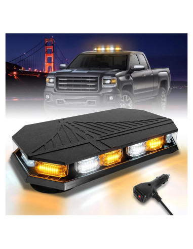 Barra de Luces Estroboscópicas HLauto 406D 102 LED Ámbar Blanco