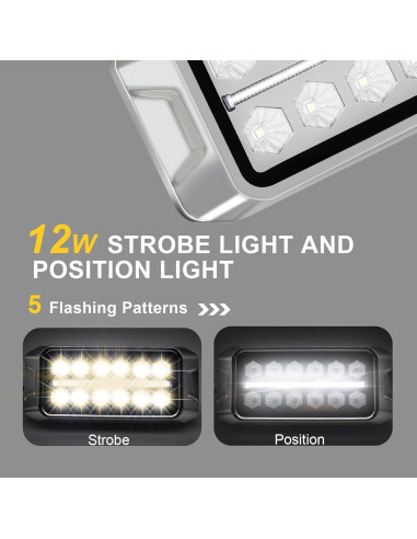Luces Estroboscópicas Ámbar Agrieyes AG-W38 12W LED 5 Modos