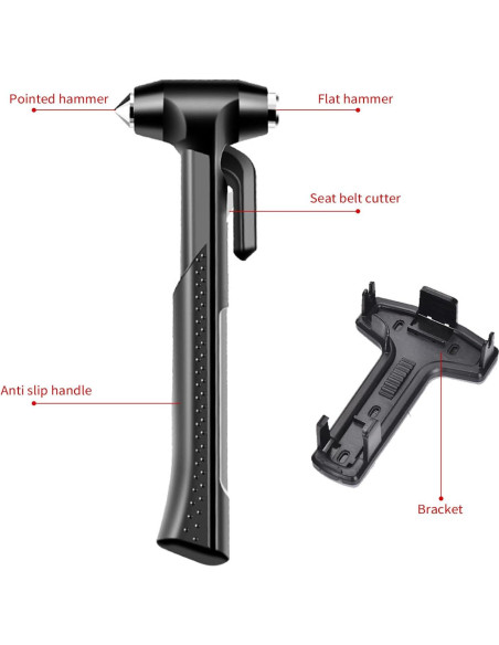 2 Piezas Martillo de Seguridad DSHFKLX 3-en-1 para Automóvil 2 Piezas Martillo de Seguridad DSHFKLX 3-en-1 para Automóvil