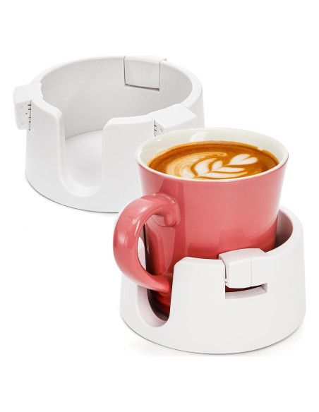 Soportes para Tazas Antideslizantes Mezchi - Paquete de 2 Blancos Soportes para Tazas Antideslizantes Mezchi - Paquete de 2 Blancos