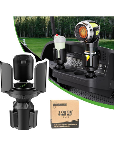 Soporte de Vaso Ajustable 10L0L para Carro de Golf Universal