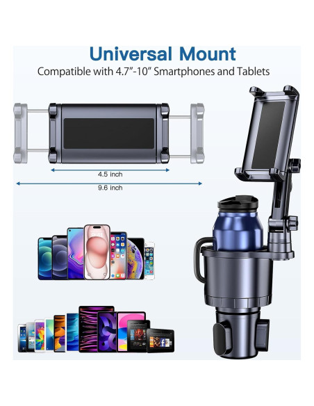 Soporte para Teléfono y Tableta en Portavasos Uniwit 2024 Soporte para Teléfono y Tableta en Portavasos Uniwit 2024