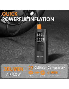 Compresor de Aire ELZO 7500mAh Portátil 150PSI con Manómetro 2