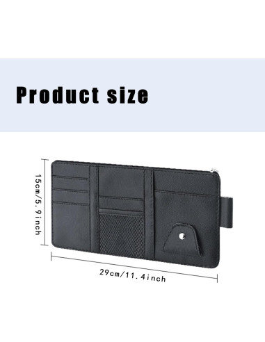 Organizador de Visera de Coche UlifeBetter Negro 30x15 cm
