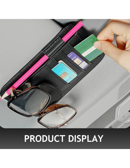 Organizador de Visera de Coche Arwrilt Negro Multifuncional Organizador de Visera de Coche Arwrilt Negro Multifuncional