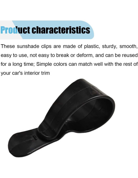 Soporte de Gafas de Sol para Visera de Coche LAINLOY 12PCS Negro Soporte de Gafas de Sol para Visera de Coche LAINLOY 12PCS Negro