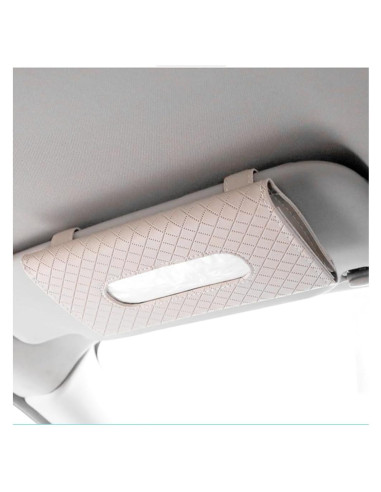 Soporte de Tejido para Auto Sylvil Beige Rectangular 22.6x13.2 cm