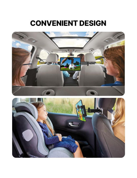Soporte de Tablet para Reposacabezas de Coche Owleys - Ajustable y Universal Soporte de Tablet para Reposacabezas de Coche Owleys - Ajustable y Universal