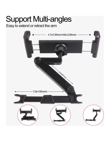Soporte para Tablet y Celular AVOMOCO para Reposacabezas Auto
