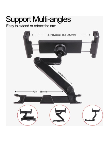 Soporte para Tablet y Celular AVOMOCO para Reposacabezas Auto Soporte para Tablet y Celular AVOMOCO para Reposacabezas Auto