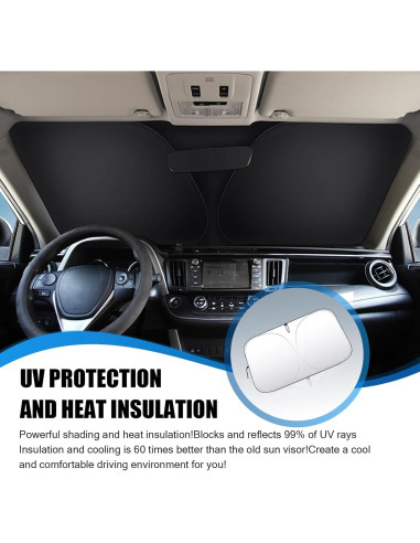 Protector Solar Parabrisas Coche Sinytuto 145x80 cm Plateado