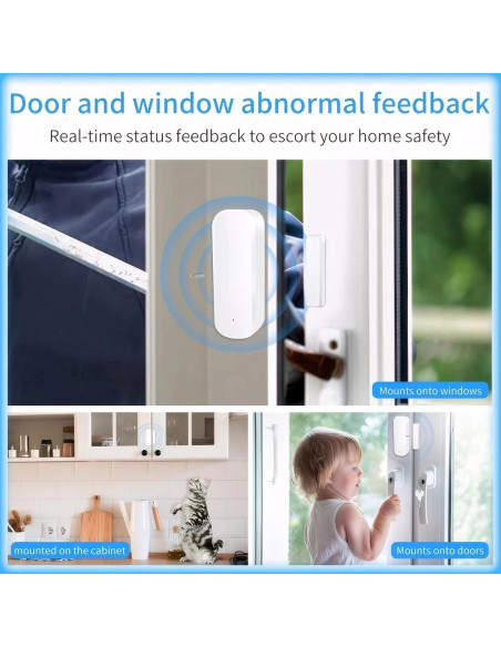 Sensor de Puerta/Ventana WiFi Sanofuturion WHMC01, Alarma Inalámbrica Sensor de Puerta/Ventana WiFi Sanofuturion WHMC01, Alarma Inalámbrica
