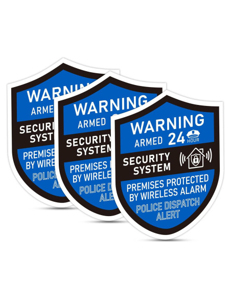 3 Piezas Señales de Alarma de Seguridad LUHIMO 6x7 cm 3 Piezas Señales de Alarma de Seguridad LUHIMO 6x7 cm
