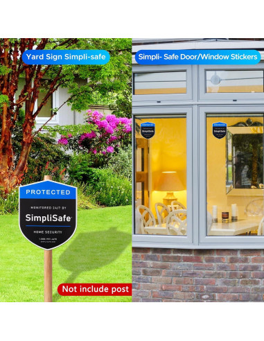 Carteles de Seguridad SimpliSafe 3PCS - FBORHAFY, Plástico Duradero