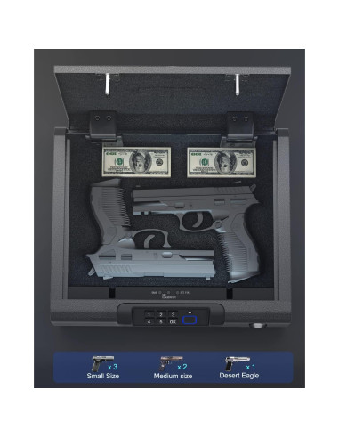 Caja Fuerte Biométrica BILLCONCH para Pistolas 25.4x8.1cm