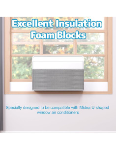 Bloque de Espuma Aislante Air Jade 2 Paquetes para Aire Acondicionado U 2