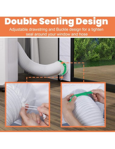 Kit de Ventilación para Puerta AC GCGOODS con Filtro Malla 233.68 cm