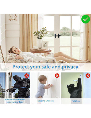 Pestillo de Seguridad Alise 10.16 cm Acero Inoxidable Negro Mate