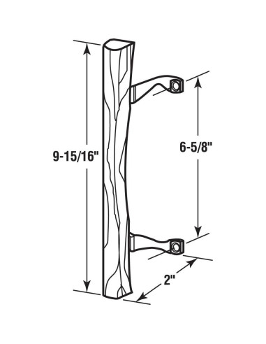 Tirador de Puerta Corredera de Madera Prime-Line C 1034 con Soportes Niquelados