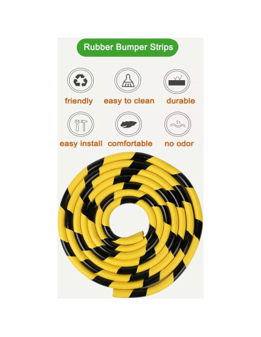 Protectores de Esquinas de Goma NBR Kyvoria 5M Amarillo/Negro