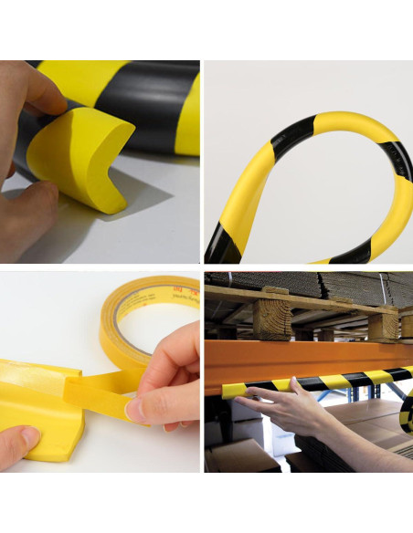 Protectores de Esquinas de Goma NBR Kyvoria 5M Amarillo/Negro Protectores de Esquinas de Goma NBR Kyvoria 5M Amarillo/Negro