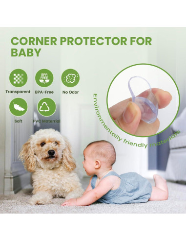 Protectores de Esquinas para Bebés Srnede 16 Piezas PVC Transparente