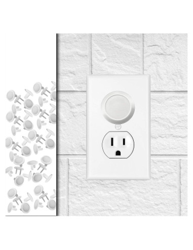 60 Tapas de Seguridad para Enchufes Infantiles Driddle - Blanco