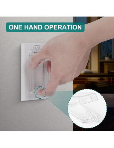 Protector de Interruptor de Luz CLYMENE Estilo Rocker 2 Pzas