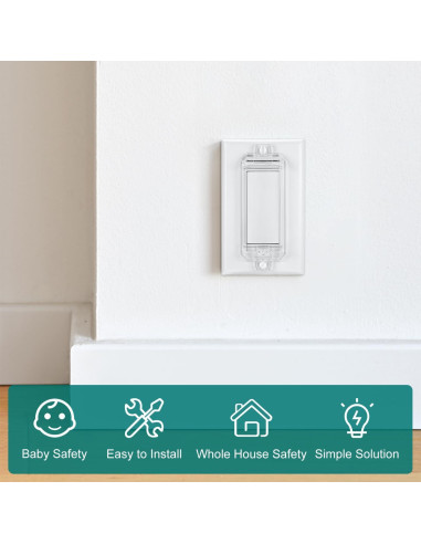 Protector de Interruptor de Luz CLYMENE Estilo Rocker 2 Pzas