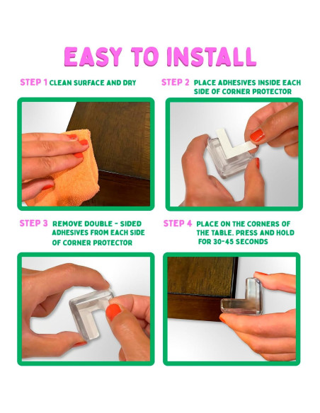 Protectores de Esquinas Transparentes Boo Boo Safe - 12 Piezas Protectores de Esquinas Transparentes Boo Boo Safe - 12 Piezas