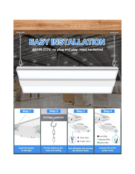 Luz LED Alta Bahía ADUB 150W 1.3FT Dimmable 22500LM Luz LED Alta Bahía ADUB 150W 1.3FT Dimmable 22500LM