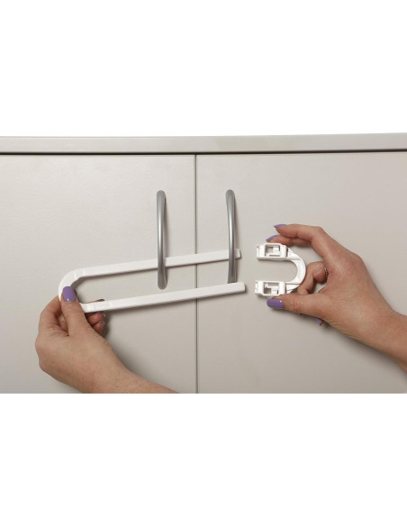 Cerraduras de Gabinete Dreambaby U Extra Largas - Paquete de 6 Cerraduras de Gabinete Dreambaby U Extra Largas - Paquete de 6