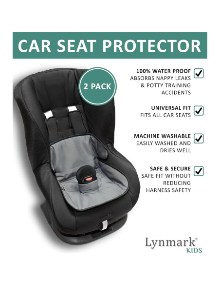 Protector de Asiento de Coche Lynmark Gris 2 Paquete 100% Impermeable Protector de Asiento de Coche Lynmark Gris 2 Paquete 100% Impermeable