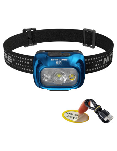 Linterna Frontal Nitecore NU31 550 Lúmenes USB-C Azul
