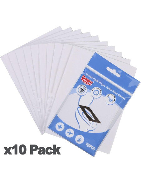 Cubiertas de Asiento de Inodoro Gmark XL 100% Papel Virgen 100 PCS Cubiertas de Asiento de Inodoro Gmark XL 100% Papel Virgen 100 PCS