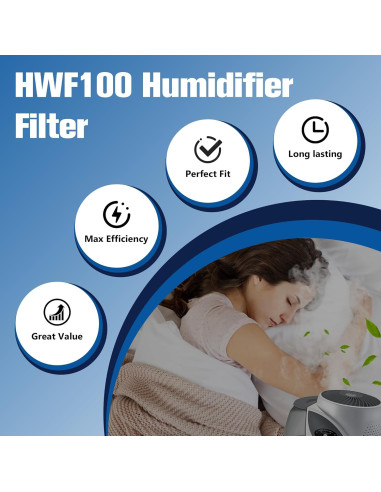 Filtro de Humidificador Funmit HWF100 - 6 Paquetes de Reemplazo