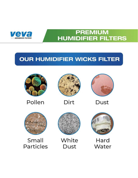 Paquete de 6 Filtros de Humidificador VEVA para Holmes y Sunbeam Paquete de 6 Filtros de Humidificador VEVA para Holmes y Sunbeam