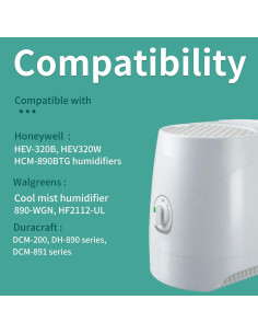 Filtros de Humidificador SUNRRA HC-888, Paquete de 4, Larga Duración 2