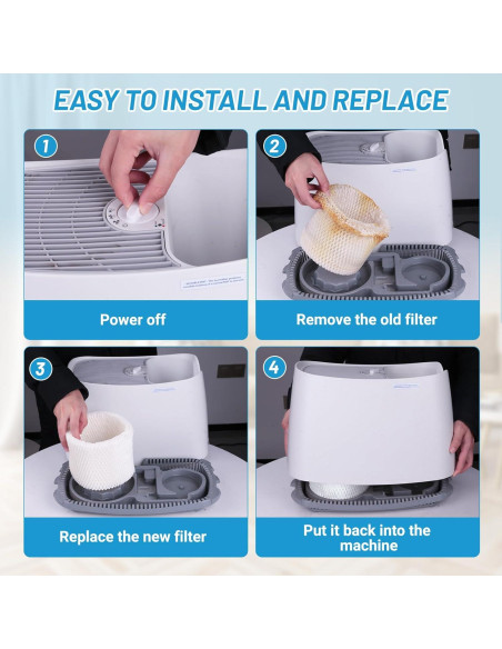 Paquete de 4 Filtros de Humidificador Lemige HAC-504 Paquete de 4 Filtros de Humidificador Lemige HAC-504