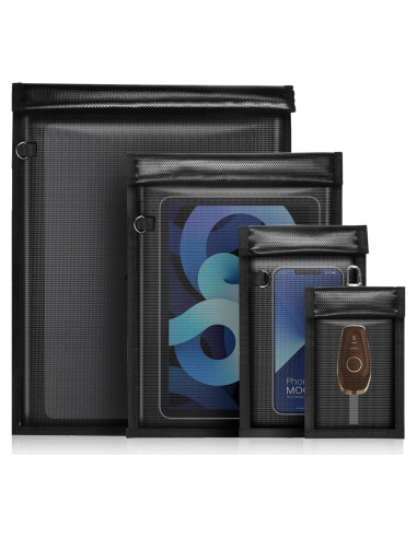 Paquete de 4 Bolsas Faraday MRRCYUR, Bloqueo RFID y Agua