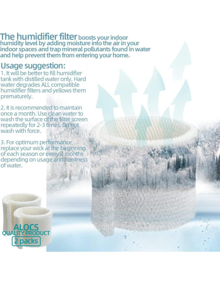 Filtro de Mecha MAF2 para Humidificadores Air-Care y Kenmore - 2 Pack Filtro de Mecha MAF2 para Humidificadores Air-Care y Kenmore - 2 Pack