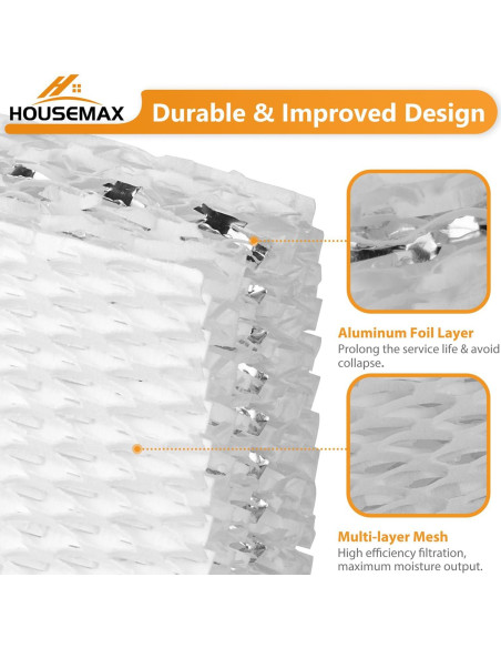 Filtros de Humidificador HOUSEMAX WF813 - 4 Piezas + 2 Limpieza Filtros de Humidificador HOUSEMAX WF813 - 4 Piezas + 2 Limpieza