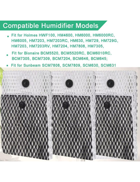 Filtro de Reemplazo para Humidificador Holmes HWF100 - Paquete de 6 Filtro de Reemplazo para Humidificador Holmes HWF100 - Paquete de 6