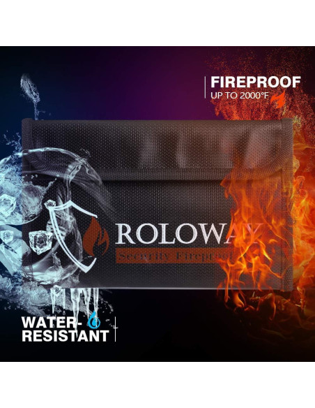 Bolsa a Prueba de Fuego Pequeña ROLOWAY 13 x 20 cm Bolsa a Prueba de Fuego Pequeña ROLOWAY 13 x 20 cm