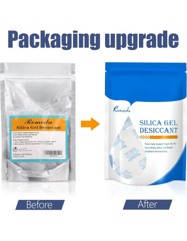 6 Paquetes de Gel de Silica 50g Romeda - Deshidratante Seguro