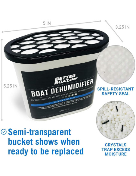 Deshumidificador de Barco Better Boat, Paquete de 2, Sin Fragancia Deshumidificador de Barco Better Boat, Paquete de 2, Sin Fragancia