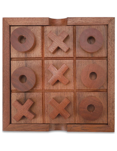 Juego de Mesa Tic Tac Toe Ajuny Madera Estilo Granja 15x15 cm Juego de Mesa Tic Tac Toe Ajuny Madera Estilo Granja 15x15 cm