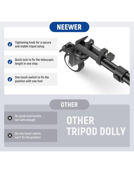 Carro de Trípode NEEWER NW-600 para Fotografía 22.68 kg Carro de Trípode NEEWER NW-600 para Fotografía 22.68 kg